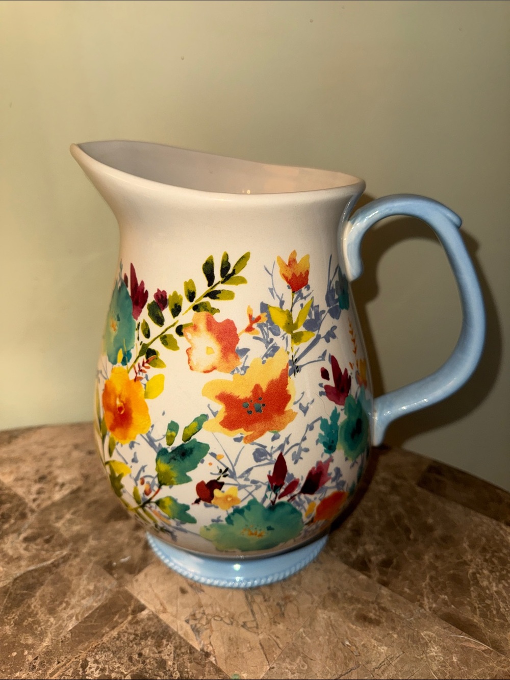 The Pioneer Woman 3.2 Quart Floral Stoneware Pitcher New with Tag